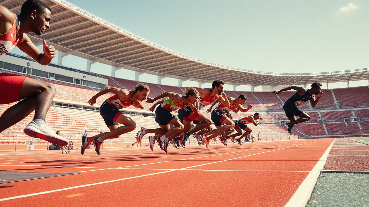 Track & Field players in action