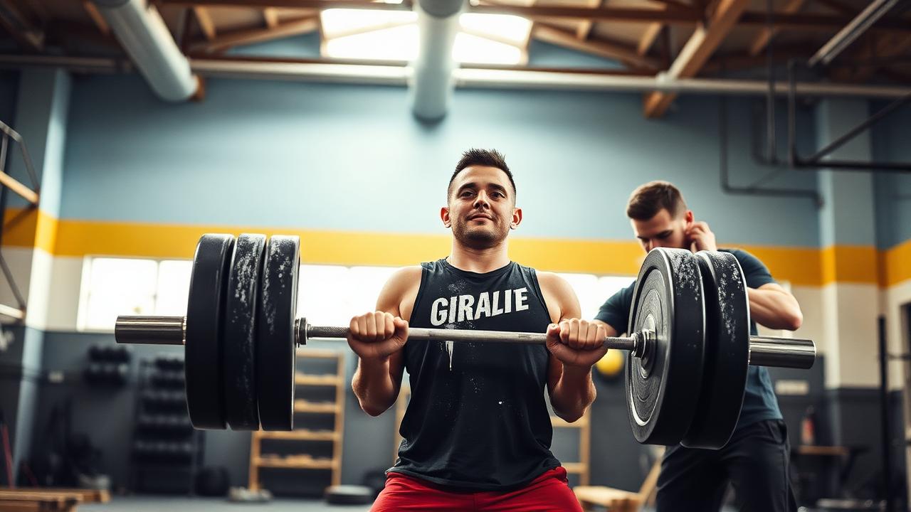 Powerlifting players in action