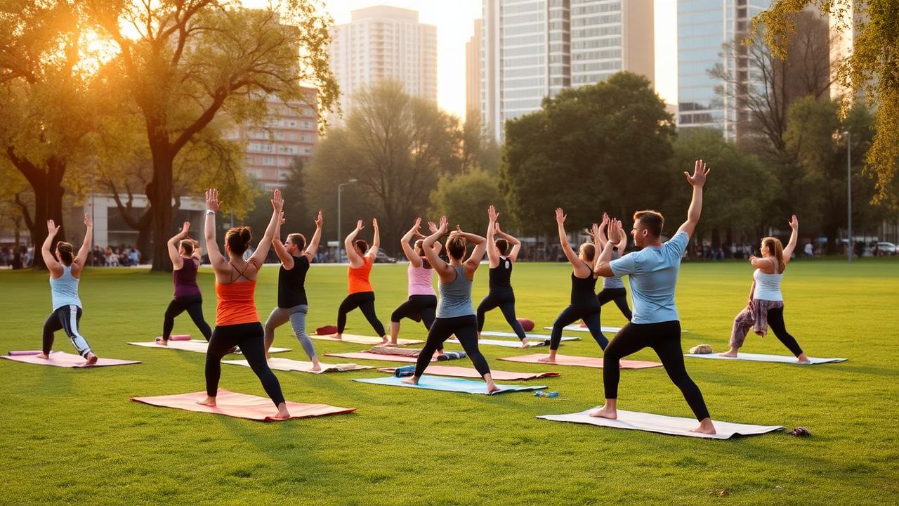 Yoga players in action